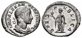 Severus Alexander. Denarius. 231-235 AD. Rome. (Ric-254). (Bmcre-896). (Rsc-546). Anv.: IMP ALEXANDER PIVS AVG, laureate and draped bust right. Rev.: ...
