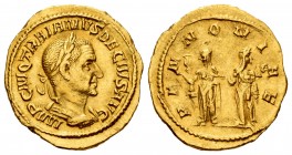 Trajan Decius. Aureus. 250-251 AD. Rome. (Spink-9360). (Ric-21a). Anv.: IMP C M Q TRAIANVS DECIVS AVG. Laureate, draped and armoured bust to right. Re...