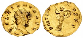 Gallienus. Reduced Aureus. 259 AD. Rome. (Ric-unlisted). (Ch-unlisted). (Cal-unlisted). Anv.: GALLIENVS AVG, radiate bust right. Rev.: P M TR P VII CO...