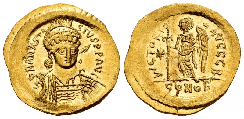 Anastasius. Sólido. 491-518 AD. Constantinople. (S-5). (Ratto-321). Rev.: VICTOR...