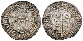 The Crown of Aragon, Barcelona, Valencia and Mallorca. Martín I (1396-1410). 1 real. Mallorca. (Cru-517). (Cru C.G-2321). Ag. 3,27 g. Mintmarks: scall...