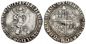 Kingdom of Castille and Leon. Enrique IV (1454-1474). Real de busto. Coruña. (Bautista-886 var). Anv.: ENRICVS QVARTVS DEI GRACIA. crowned bust wearin...