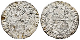 Kingdom of Castille and Leon. Enrique IV (1454-1474). 1 real. Coruña. (Bautista-unlisted). (Abm-unlisted). Anv.: +XPS: VINCIT: XPS: REGNAT: XPS:. Rev....