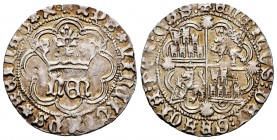 Kingdom of Castille and Leon. Enrique IV (1454-1474). 1 real. Coruña. (Bautista-901). Anv.: XPS VINCIT XPS REGNAT X. Rev.: ENRICVS DEI GRACIA REX CAS....