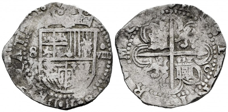 Philip II (1556-1598). 8 reales. Sevilla. C (Melchor Rodríguez del Castillo). (C...