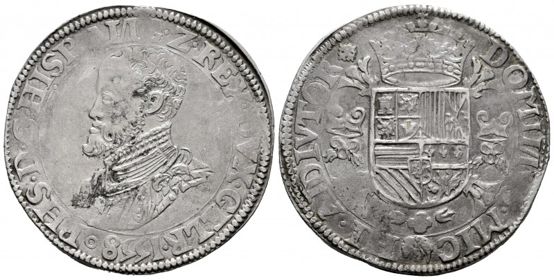 Philip II (1556-1598). 1 escudo felipe. 1558. Nimega. (Vti-1178). (Vanhoudt-253....