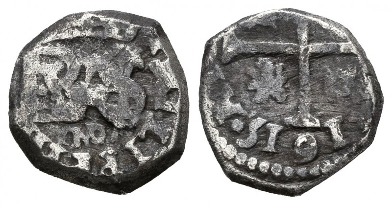 Philip IV (1621-1665). 1/2 real. Date 1615 instead of 1651. Madrid. (Cal-549 var...