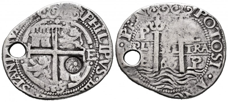 Philip IV (1621-1665). 8 reales. 1665. Potosí. E. (Cal-1433). Ag. 23,12 g. Guate...