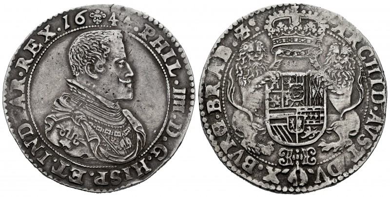 Philip IV (1621-1665). 1 ducaton. 1644. Brussels. (Vti-1300). (Vanhoudt-642.BS)....