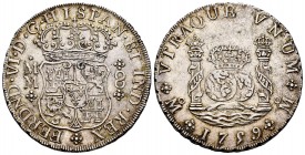 Ferdinand VI (1746-1759). 8 reales. 1759. México. MM. (Cal-495). Ag. 26,98 g. A good sample. XF. Est...400,00. 

SPANISH DESCRIPTION: Fernando VI (174...