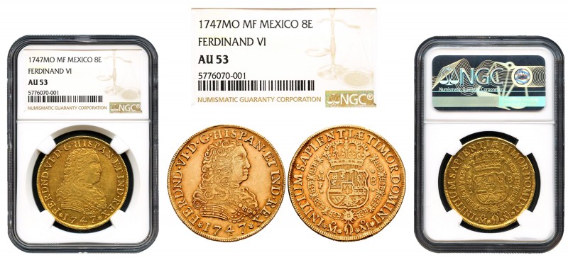 Ferdinand VI (1746-1759). 8 escudos. 1747. México. MF. (Cal 2008-33). (Cal onza-...