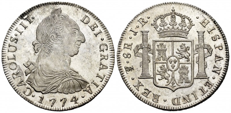 Charles III (1759-1788). 8 reales. 1774. Potosí. JR. (Cal-1170). Ag. 29,91 g. Sh...