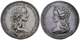 Charles IV (1788-1808). "Proclamation" medal. 1789. México. Engraver G. A. Gil. (H-166). Ag. 36,10 g. 8 Reales module. Slightly cleaned. Rare. XF. Est...