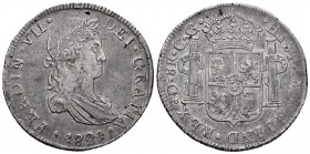 Ferdinand VII (1808-1833). 8 reales. 1821. Durango. CG. (Cal-1199). Ag. 26,78 g. Scarce. Choice VF. Est...180,00. 

SPANISH DESCRIPTION: Fernando VII ...