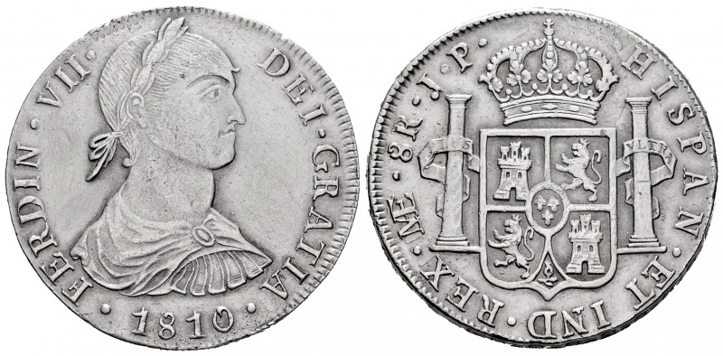 Ferdinand VII (1808-1833). 8 reales. 1810. Lima. JP. (Cal-1241). Ag. 27,10 g. In...
