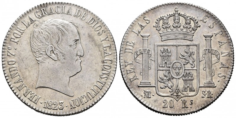 Ferdinand VII (1808-1833). 20 reales. 1823. Madrid. SR. (Cal-1283). Ag. 26,84 g....