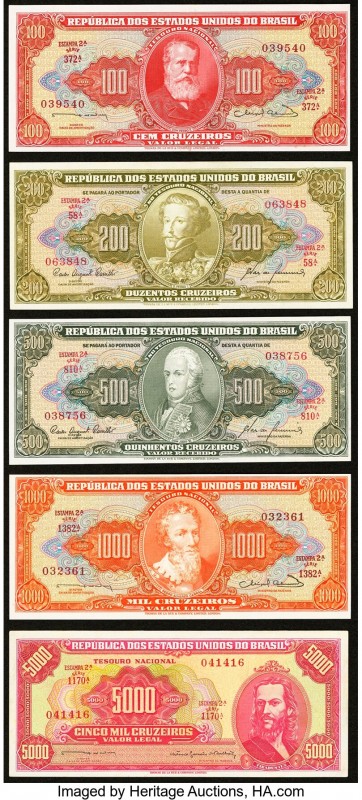 Brazil Estampa 2A Group Lot of 10 Examples About Uncirculated-Crisp Uncirculated...