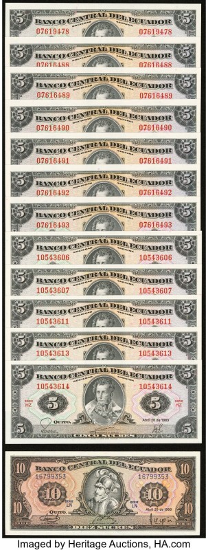 Ecuador Group Lot of 31 Examples Crisp Uncirculated. 

HID09801242017

© 2020 He...