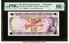 Fiji Government of Fiji 10 Dollars ND (1969) Pick 62s2 Specimen PMG Gem Uncirculated 66 EPQ. Four POCs.

HID09801242017

© 2020 Heritage Auctions | Al...