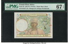 French West Africa Banque de l'Afrique Occidentale 5 Francs 1941-42 Pick 25 PMG Superb Gem Unc 67 EPQ. 

HID09801242017

© 2020 Heritage Auctions | Al...