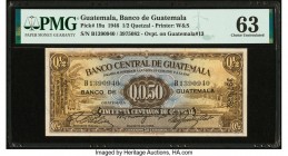 Guatemala Banco de Guatemala 1/2 Quetzal 12.8.1946 Pick 19a PMG Choice Uncirculated 63. Previously mounted. 

HID09801242017

© 2020 Heritage Auctions...