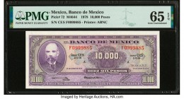 Mexico Banco de Mexico 10,000 Pesos 18.1.1978 Pick 72 PMG Gem Uncirculated 65 EPQ. 

HID09801242017

© 2020 Heritage Auctions | All Rights Reserved