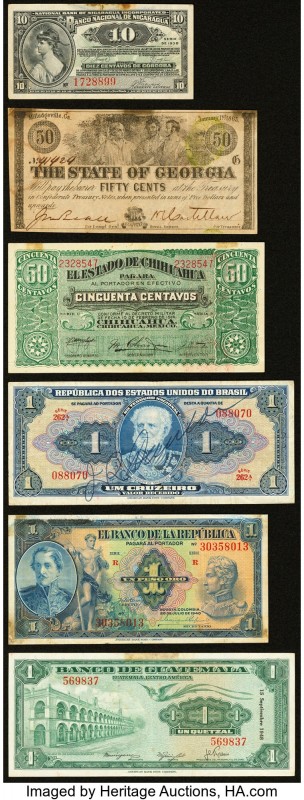 Mexico, Nicaragua, Costa Rica and More Group Lot of 14 Examples Fine-Crisp Uncir...