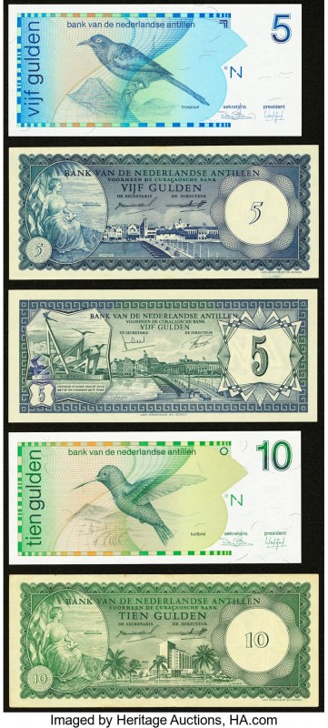 Netherlands Antilles Group Lot of 5 Examples Very Fine-Crisp Uncirculated. 

HID...