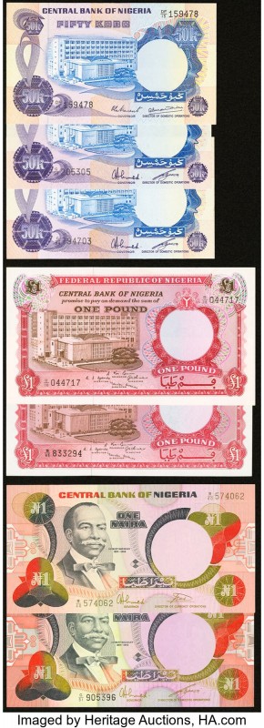 Nigeria Group Lot of 16 Examples About Uncirculated-Crisp Uncirculated. The 5 Na...