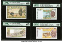 West African States Senegal Group Lot of 4 Graded Examples PMG Superb Gem Unc 67 EPQ; Gem Uncirculated 66 EPQ (3). 

HID09801242017

© 2020 Heritage A...