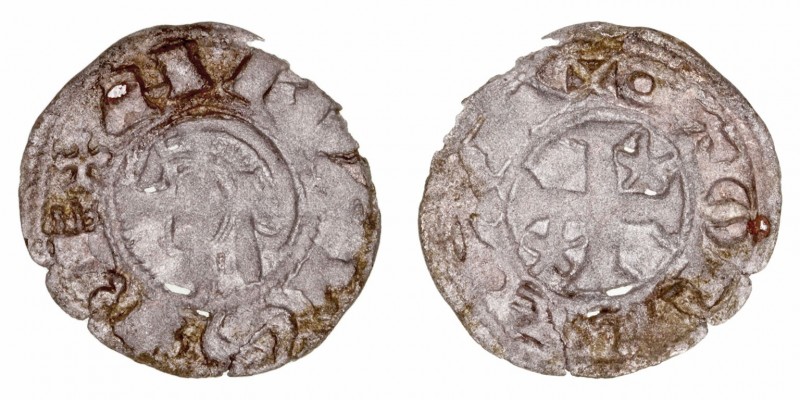 Corona Castellano Leonesa
Alfonso I de Aragón
Dinero. VE. Toledo. 0.68g. AB.25...