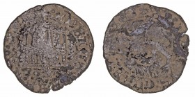 Corona Castellano Leonesa
Enrique IV
Maravedí. VE. Guadalajara. Con G gótica minúscula bajo el castilla entre dos roeles. 1.61g. AB.796.1. Rara. (BC...