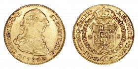 Carlos III
2 Escudos. AV. Sevilla CM. 1787. 6.77g. Cal.1736 (2019). Alguna rayita. (MBC+).