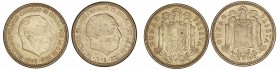 Estado Español
Peseta. AE. Lote de 2 monedas. 1953 *56 y *63. EBC a EBC-.