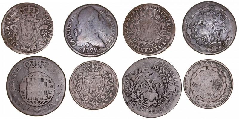 Lotes de Conjunto
AE. Lote de 4 monedas. España Carlos III 8 Maravedís 1778 Seg...