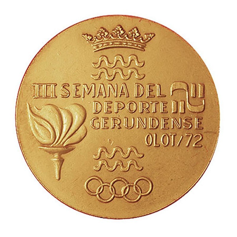 Medalla. AE. III Semana del deporte Gerundense, Olot 1972. 35.00mm. En estuche. ...