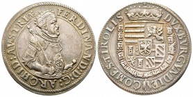 Austria 
Tyrol, Ferdinand II of Tyrol 
Thaler 1577 - 1599 (ND), AG 28.51 g.
Ref : KM# - (Hall)
Conservation : TTB