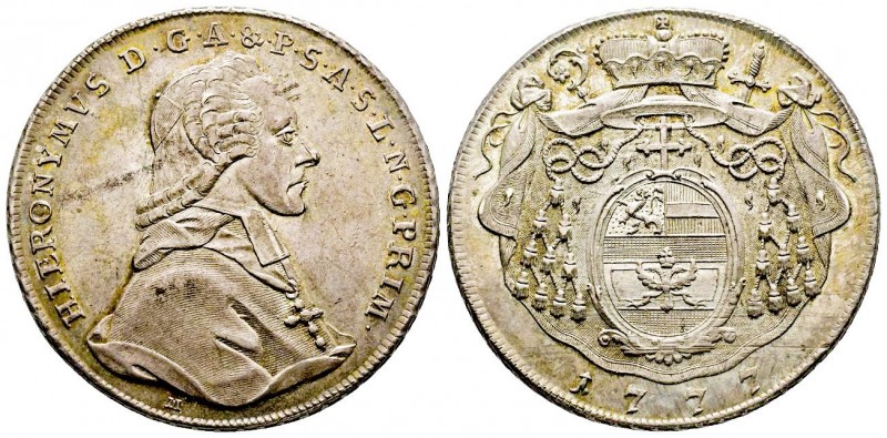 Austria
Salzburg. Hieronymus von Colloredo
1 thaler, 1777, AG
Ref : KM#435, Dav....