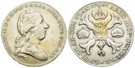 Austria, 
Joseph II 1765-1790
Kronentaler, 1784 B, Kremnitz, AG 29.37 g.
Ref : Dav.1170
Conservation : nettoyage sinon TTB