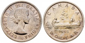 Canada
Dollar, 1955, AG 23.23 g.
Ref : KM#54
Conservation : TTB+