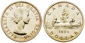 Canada
Dollar, 1959, AG 23.51 g.
Ref : KM#54
Conservation : Superbe