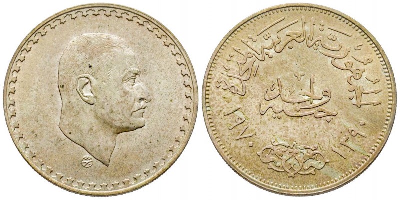 Egypt
Pound, AH 1390, (1970) , AG 25 g. 750‰
Ref : KM#425
Conservation : Superbe...