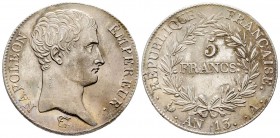 France
Premier Empire 1804-1814
5 Francs, Paris, AN 13 A, AG 25 g.
Ref : G.581
Conservation : traces de nettoyage sinon Superbe.