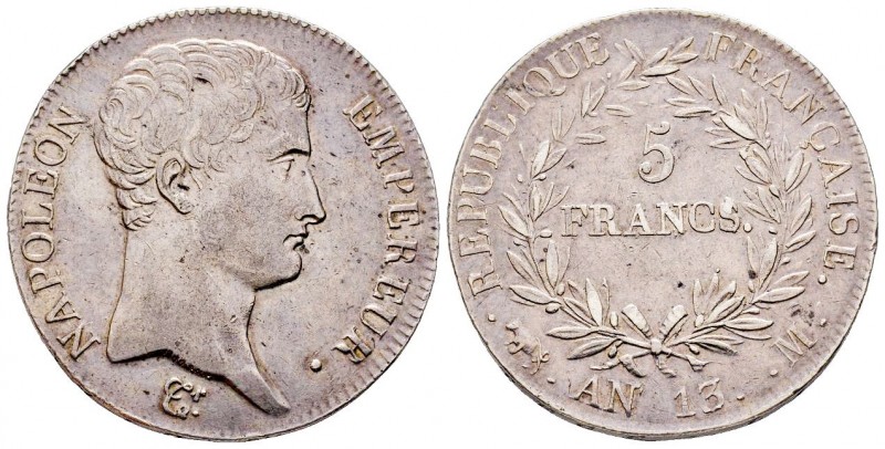France
Premier Empire 1804-1814
5 Francs, Toulouse, AN 13 M, AG 25 g.
Ref : G.58...