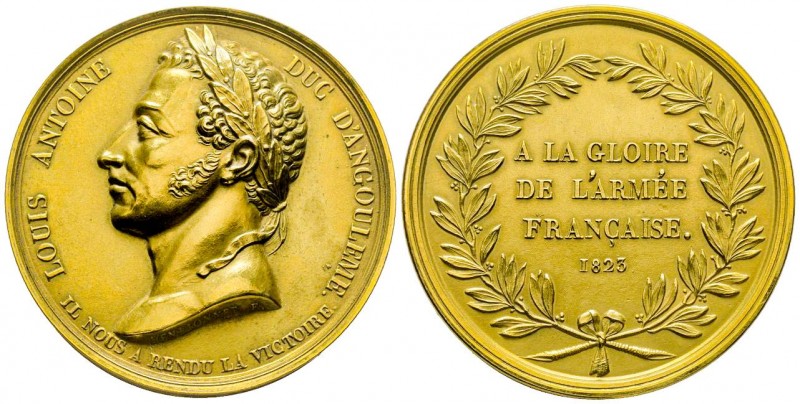 Duc d'Angoulême, gloire de la Guerre d'Espagne, médaille-boîte, 1823
Conservatio...