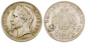 France
Second Empire
2 Francs, Strasbourg, 1868 BB, AG 10 g.
Conservation : FDC