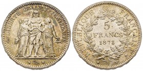 France
Troisième république 1871-1940 
5 francs Hercule, Paris, 1873 A, AG 25 g.
Ref : G. 745
Conservation : FDC