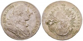 Germany
Bayern
Maximilian III Josef(1745-1777)
Thaler 1771, AG 28 g.
Ref : KM#234.1
Conservation : TTB+