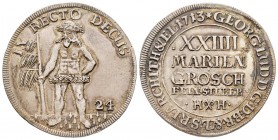 Germany 
Brunswick, Georges Louis
24 Mariengroschen, 1713, AG 12.96 g.
Superbe