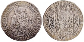 Germany
Saxe
Johann Georg I 1615-1656 
Taler , 1636 SD, Dresden, AG 28.31 g.
Ref : Dav. 7601
Conservation : TTB-SUP